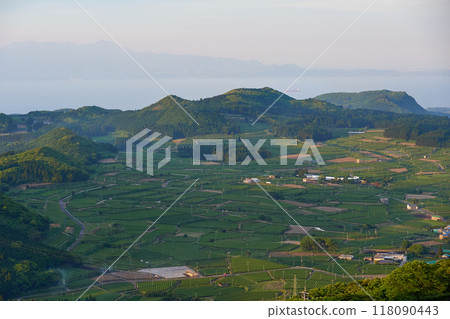 鹿兒島縣：從小野岳公園望去廣闊的茶田 118090443