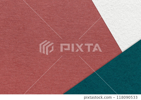 Texture craft dark red paper background with white and emerald border. Vintage abstract maroon cardboard. Texture craft dark red paper background with white and emerald border. Vintage abstract maroon cardboard. 118090533