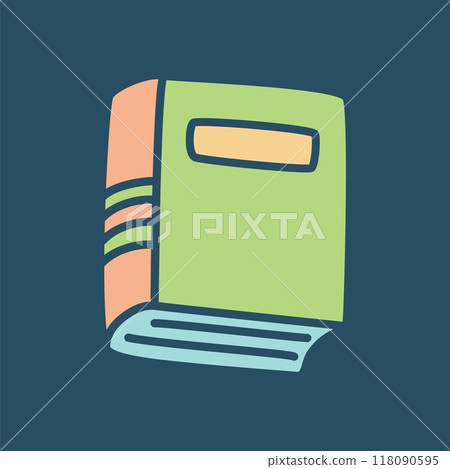 Doodle book icon hand drawn in minimalistic style. Knowledge symbol 118090595