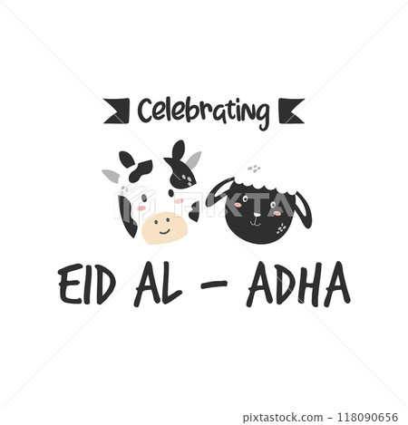 eid adha cartoon set animal qurban illustration eid adha cartoon set animal qurban illustration 118090656