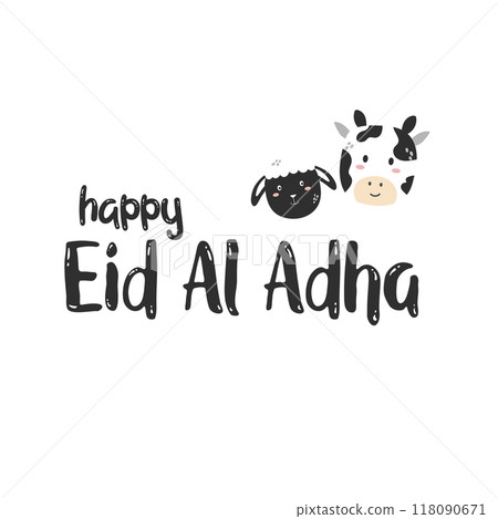 creative design eid al adha with illustration  118090671