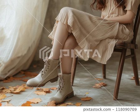 Greige boots for an autumn mood 118090709