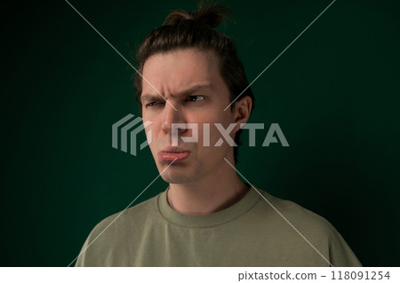 Man With Messy Top Knot Man With Messy Top Knot 118091254