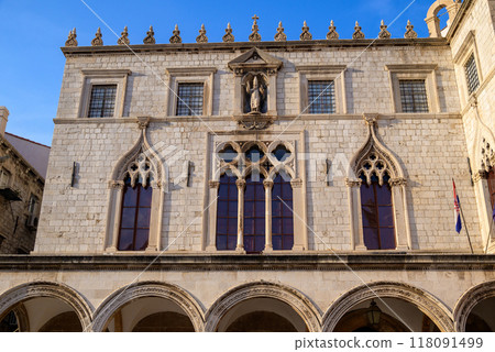 Rector's Palace, former seat of the Rector of the Republic of Ragusa in Old town Dubrovnik, Croatia 118091499
