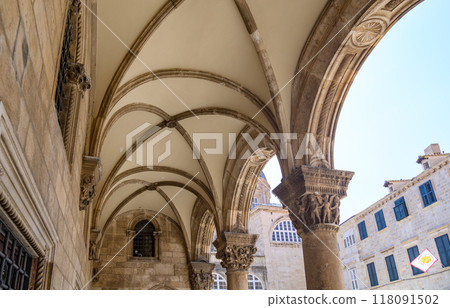 Rector's Palace, former seat of the Rector of the Republic of Ragusa in Old town Dubrovnik, Croatia 118091502