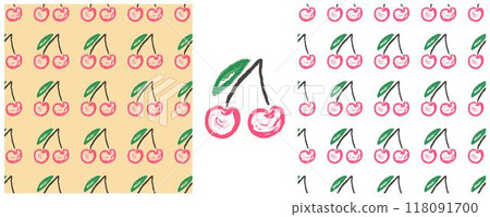 Children's drawings with wax crayons. Set Print 118091700