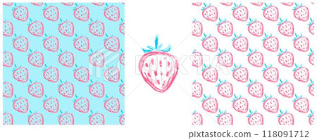 Children's drawings with wax crayons. Set Print Children's drawings with wax crayons. Set Print 118091712