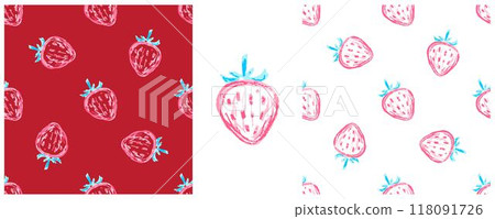 Children's drawings with wax crayons. Set Print 118091726