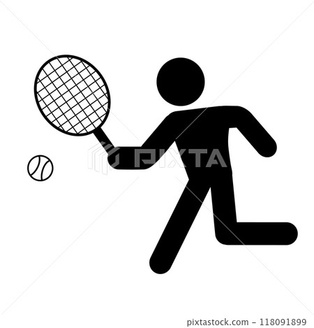 Tennis player icon material 118091899