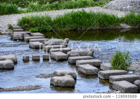 鴨石位於京都鴨川三角洲 118093089