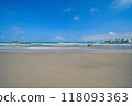 Landscape of Pitangueiras beach on downtown of Guaruja, SP, Brazil 118093363