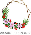 Isolated object-51. Christmas watercolour wreath 6. 118093609