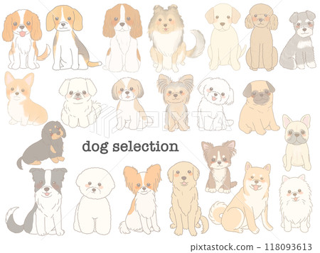 Set of various dogs 118093613