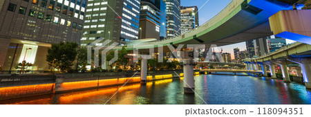 Night view around Nakanoshima 118094351