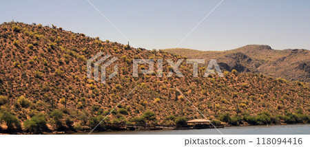Spring at Saguaro lake in Arizona 118094416