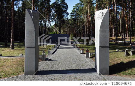 Kiev, Ukraine September 12, 2020: Memorial in the Bykivnyansky forest near Kiev, where thousands of Polish officers were shot by the NKVD in 1940 118094675