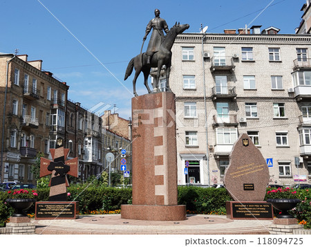 Kiev, Ukraine July 6, 2021: Monument - Defenders of the borders of the fatherland of all generations - Border guards 118094725