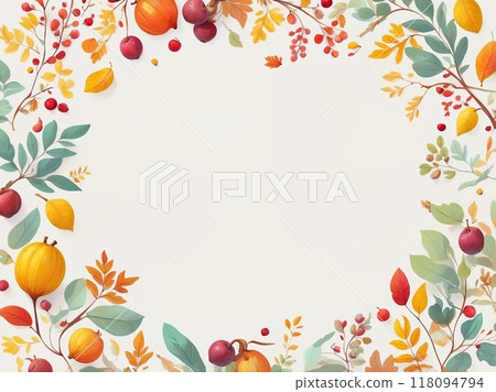 Autumn flower frame 118094794