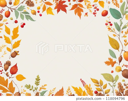 Autumn flower frame Autumn flower frame 118094796