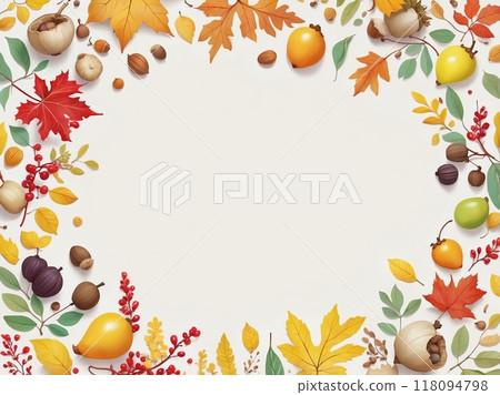 Autumn flower frame Autumn flower frame 118094798