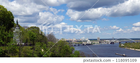 Kiev, Ukraine May 9, 2021: Monument to Kiev and Novgorod Prince Vladimir the Great, the monument is located in the center of Kiev on Vladimirskaya Gorka 118095109