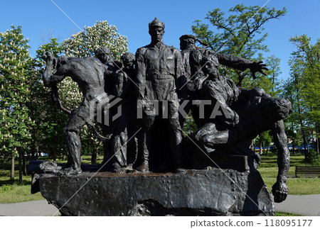 Kiev, Ukraine May 23, 2021: Memorial to those killed in the civil war in the city of Kiev Kiev, Ukraine May 23, 2021: Memorial to those killed in the civil war in the city of Kiev 118095177
