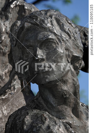 Kiev, Ukraine May 23, 2021: Memorial to those killed in the civil war in the city of Kiev 118095185