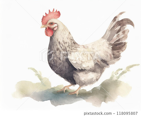 雞畫水彩 118095807
