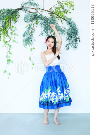 A woman dancing hula A woman dancing hula 118096118