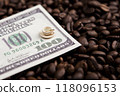 image of money banknote mug coffee bean background 118096153