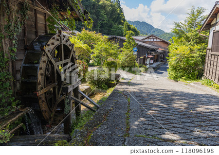 The townscape of Tsumago-juku, a post town on the Nakasendo road in Minami Kiso Town, Kiso District, Nagano Prefecture, Japan The townscape of Tsumago-juku, a post town on the Nakasendo road in Minami Kiso Town, Kiso District, Nagano Prefecture, Japan 118096198