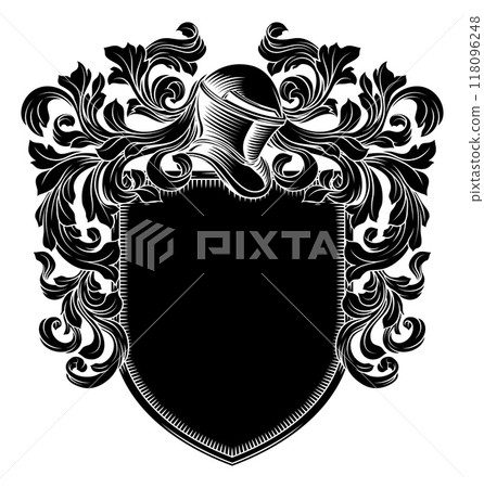 Coat of Arms Crest Knight Medieval Shield Heraldry Coat of Arms Crest Knight Medieval Shield Heraldry 118096248