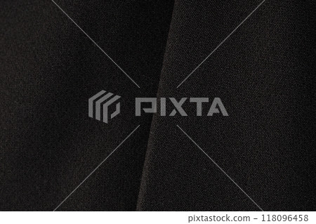 Black Fabric Close-Up with Visible Texture Black Fabric Close-Up with Visible Texture 118096458