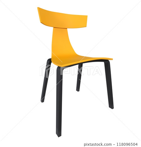 Stylish yellow chair with a modern design for contemporary spaces 118096504