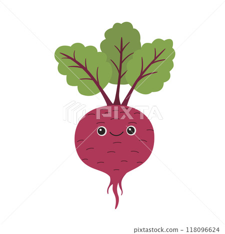 Cute beet with smiling face 118096624
