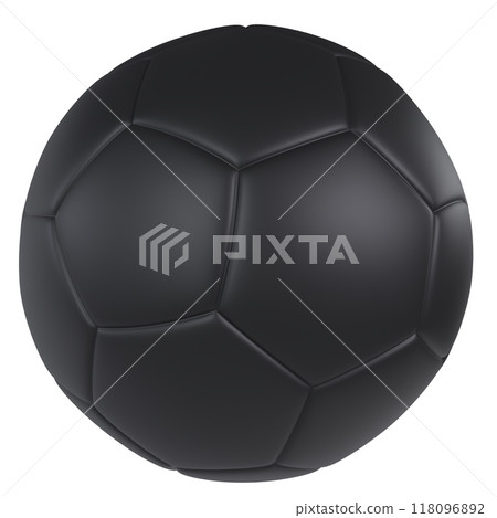 3D render of a classic black soccer ball on white 3D render of a classic black soccer ball on white 118096892