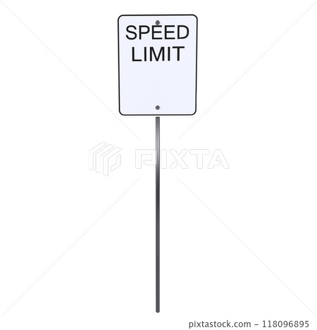 Rural speed limit sign promoting safe driving Rural speed limit sign promoting safe driving 118096895