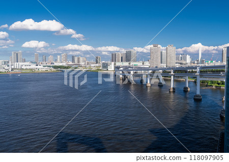 東京灣區塔樓大廈的“東京”風光 東京灣區塔樓大廈的“東京”風光 118097905