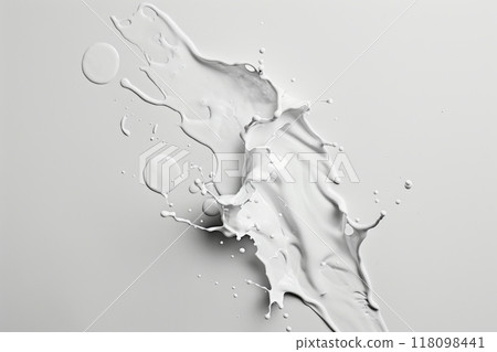 White paint splatters on a smooth surface 118098441