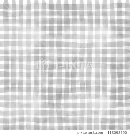 Black Gingham Check Hand Drawn Background Overlay 118098590