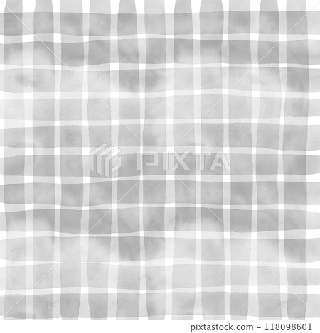 Black Gingham Check Hand Drawn Background Overlay 118098601