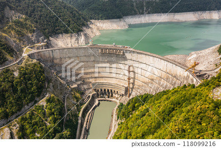 Aerial view of Enguri Dam Aerial view of Enguri Dam 118099216