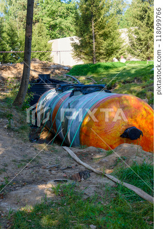 Construction of a small sewage treatment plant for a separate cottage. 118099766