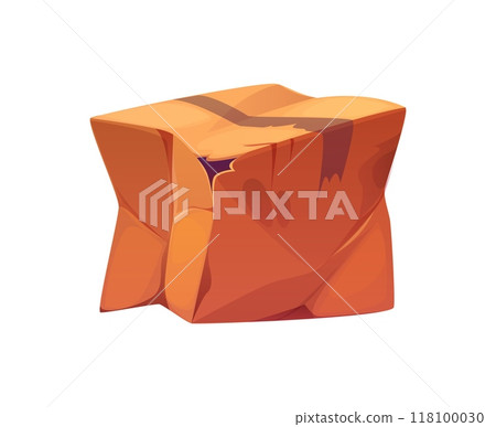 Damaged, crumpled and broken delivery cardboard box package, crushed and ripped cargo parcel showing signs of a rough delivery or poor. Isolated cartoon vector lost or Collapsed shipping goods item Damaged, crumpled and broken delivery cardboard box package, crushed and ripped cargo parcel showing signs of a rough delivery or poor. Isolated cartoon vector lost or Collapsed shipping goods item 118100030
