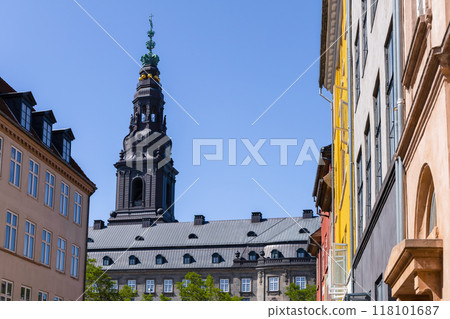 Christiansborg Palace in Copenhagen. Danish Parliament Folketinget. Christiansborg Palace in Copenhagen. Danish Parliament Folketinget. 118101687