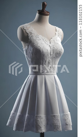 Beautiful dress on display mannequin in fashion studio  118102155