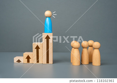 The speaker gives a speech. Authority. Achieved success. Recognition of Accomplishments. role model, sharing the journey to inspire others to strive for similar accomplishments. Goals and ambitions 118102361