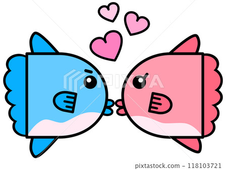 水族館裡可愛又流行的鹹水魚翻車魚的插圖 118103721