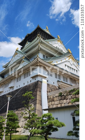 大阪城巍峨聳立,雄偉壯觀 大阪城巍峨聳立,雄偉壯觀 118103857