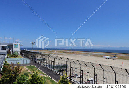 Kobe Airport observation deck and runway Kobe Airport observation deck and runway 118104108